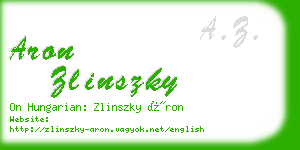 aron zlinszky business card